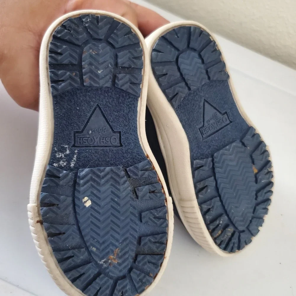 OshKosh Bgosh Toddler Boys Duck Boot Sneakers Navy Tan Orange Size 5M RAFFEO12